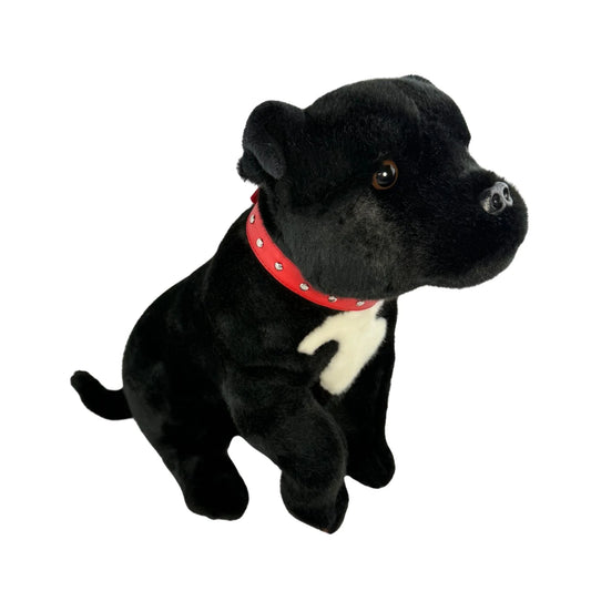 Bocchetta Plush DJ - Staffy - 32cm, sitting, black