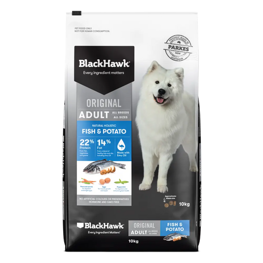 BLACK HAWK ADULT FISH & POTATO Dog Dry Food