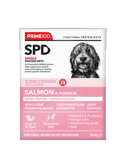 PRIME SPD SLOW COOKED SALMON & PUMPKIN 354G