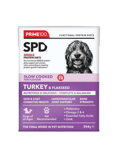 PRIME SPD SLOW COOKED TURKEY & FLAXSEED 354G