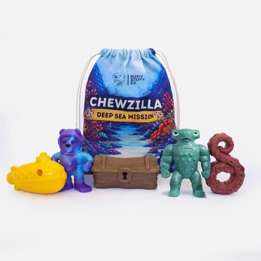 Happy Staffy Co. Chewzilla® Deep Sea Mission Dog Chew Toys