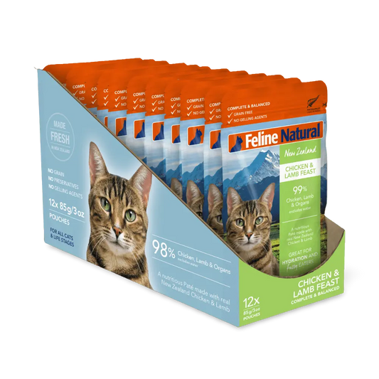 Feline Natural Pouches-Chicken & Lamb 85g Pouch