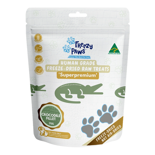 FREEZY PAWS Freeze-Dried Raw Crocodile Fillet Treats