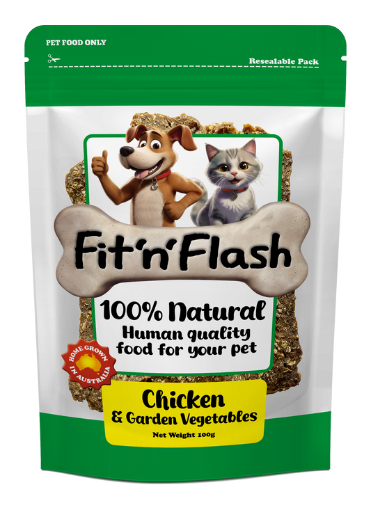 Fit'n'Flash Chicken and Vegetables Dog Treats 100g