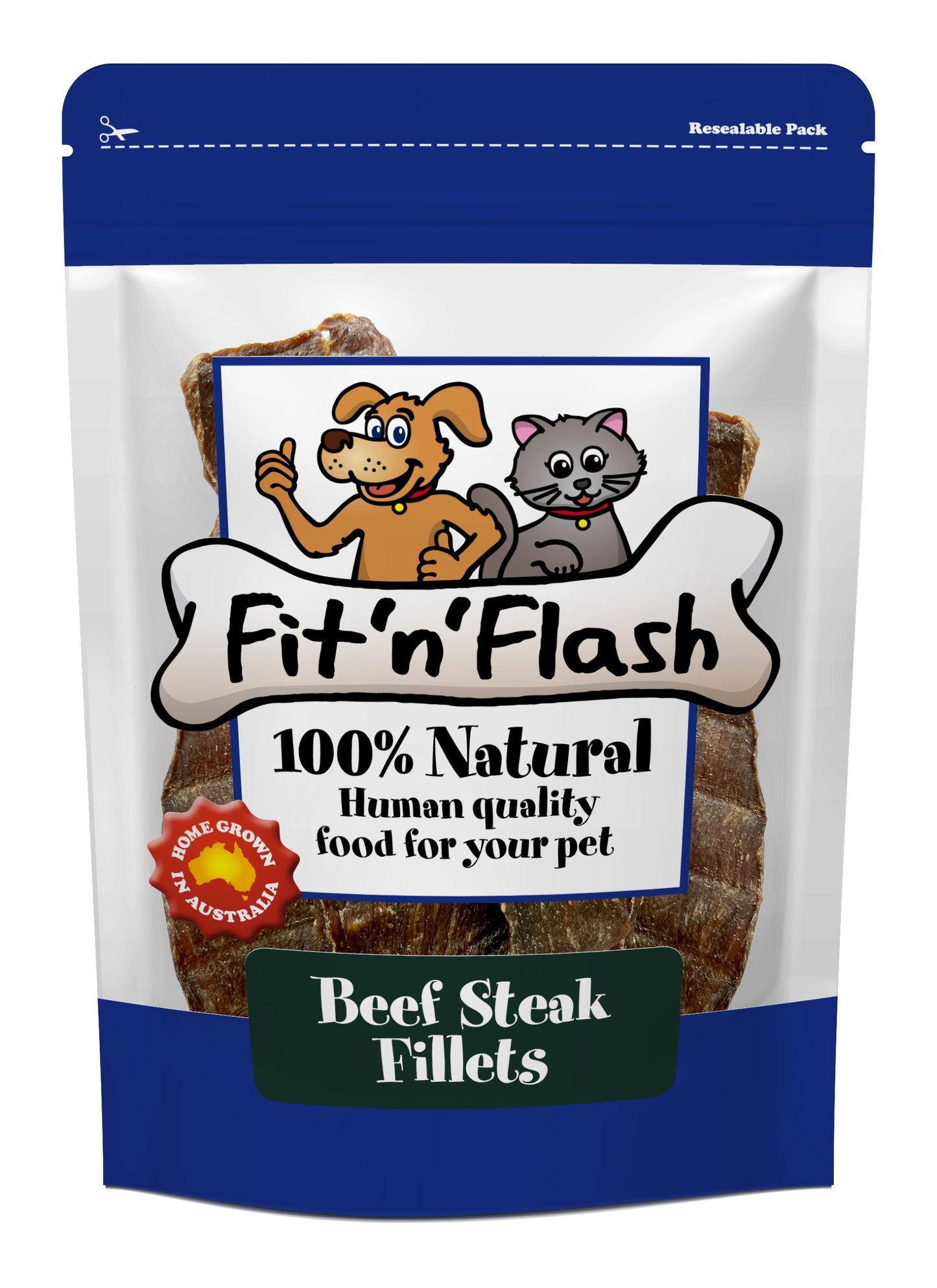 Fit'n'Flash Beef Steak Fillets Dog Treats 60g