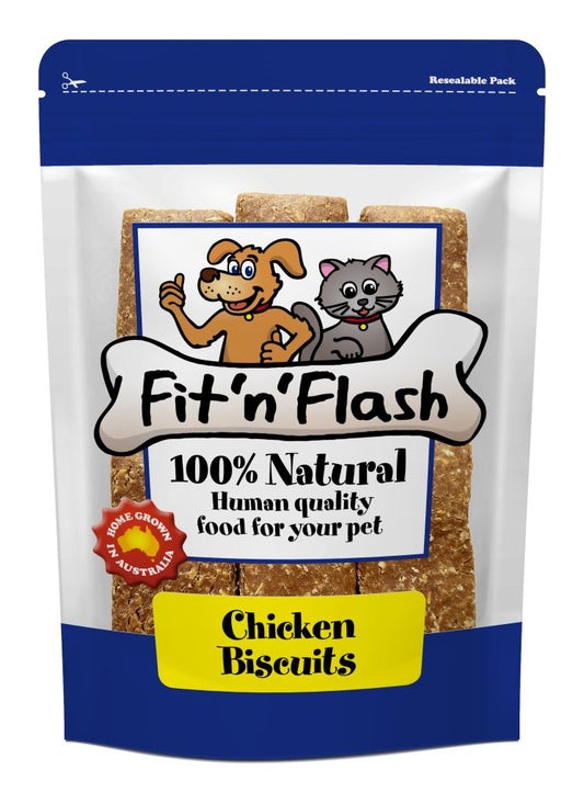 Fit'n'Flash Chicken Biscuits Dog Treats 400g