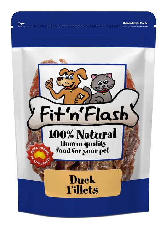 Fit'n'Flash Duck Fillets Dog Treats 50g