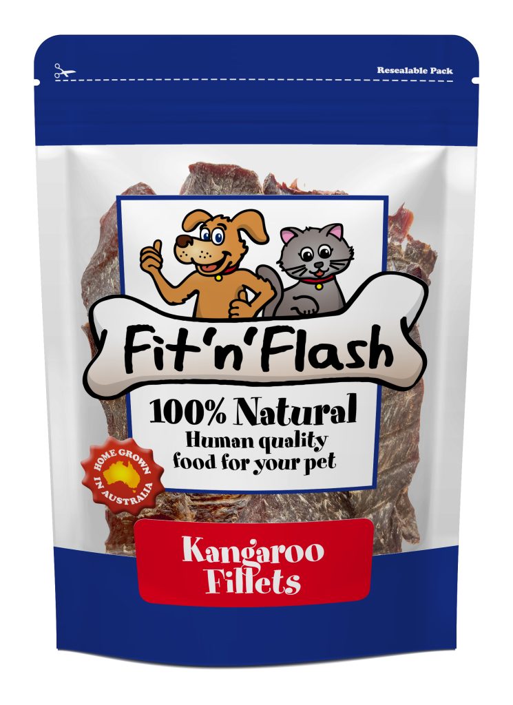 Fit'n'Flash Kangaroo Fillets Dog Treats 60g