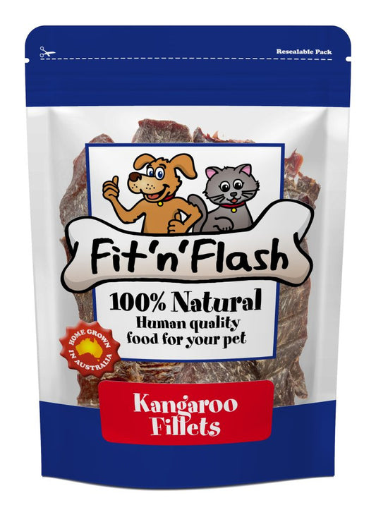 Fit'n'Flash Kangaroo Fillets Dog Treats 60g