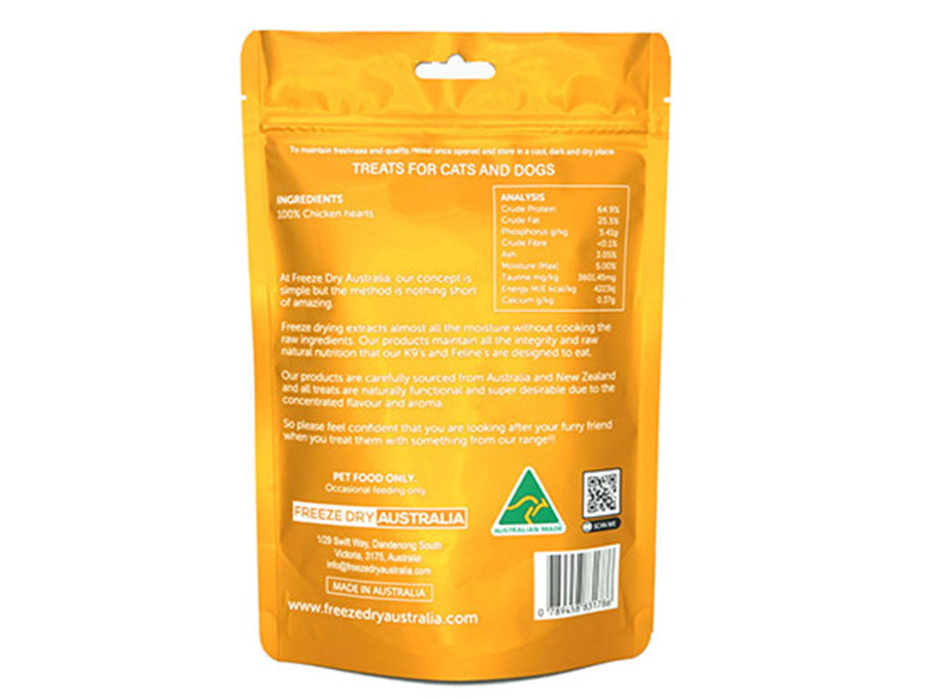 Freeze Dry Australia Freeze Dried Chicken Hearts Pet Treats