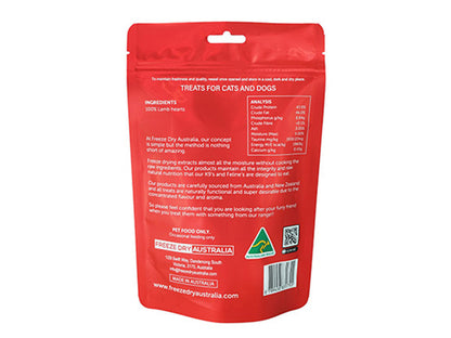 Freeze Dry Australia Freeze Dried Diced Lamb Hearts Pet Treats