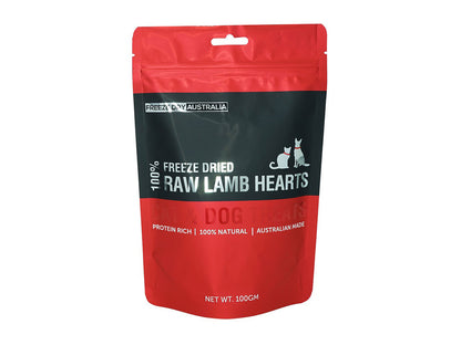 Freeze Dry Australia Freeze Dried Diced Lamb Hearts Pet Treats