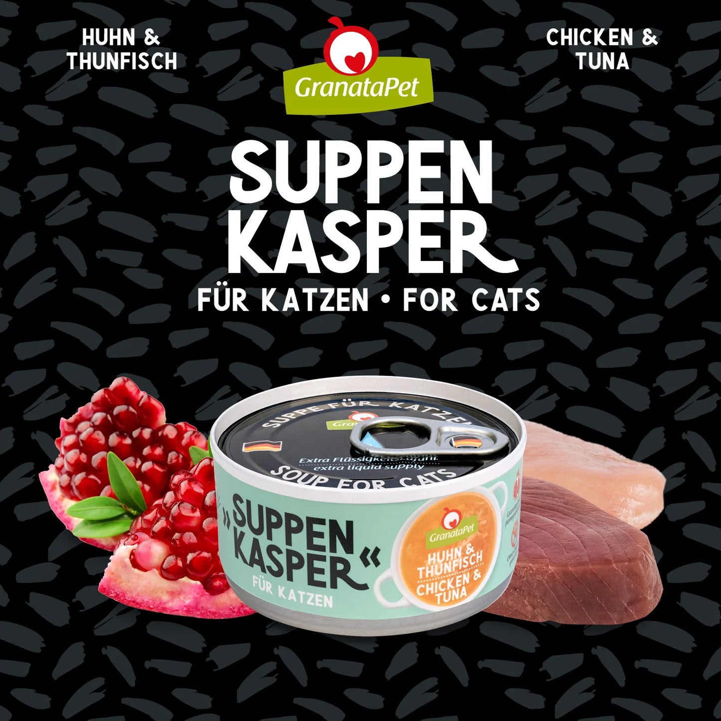 GranataPet Suppenkasper - Chicken & Tuna Wet Cat Food Broth Can