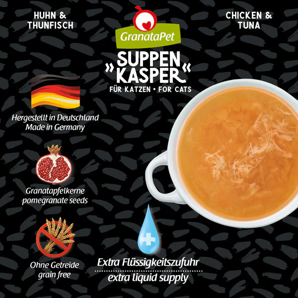 GranataPet Suppenkasper - Chicken & Tuna Wet Cat Food Broth Can