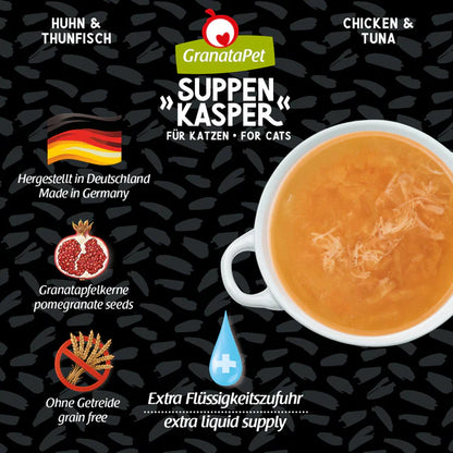 GranataPet Suppenkasper - Chicken & Tuna Wet Cat Food Broth Can