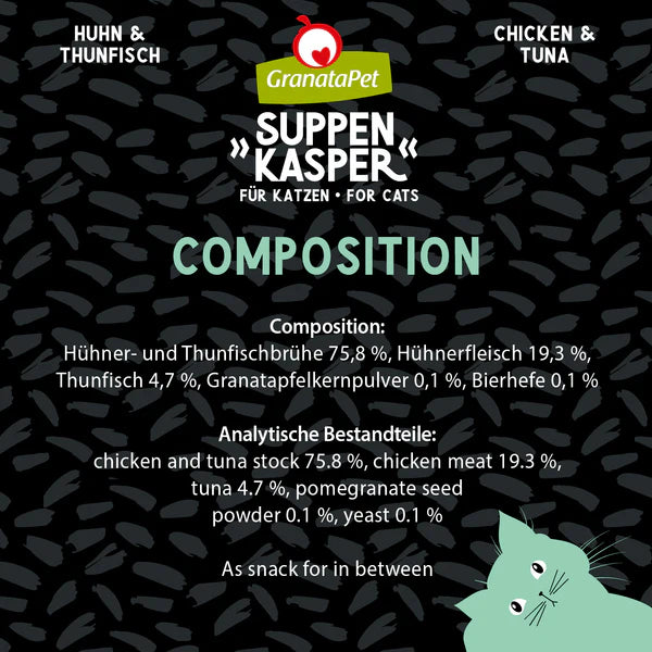 GranataPet Suppenkasper - Chicken & Tuna Wet Cat Food Broth Can