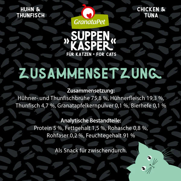 GranataPet Suppenkasper - Chicken & Tuna Wet Cat Food Broth Can