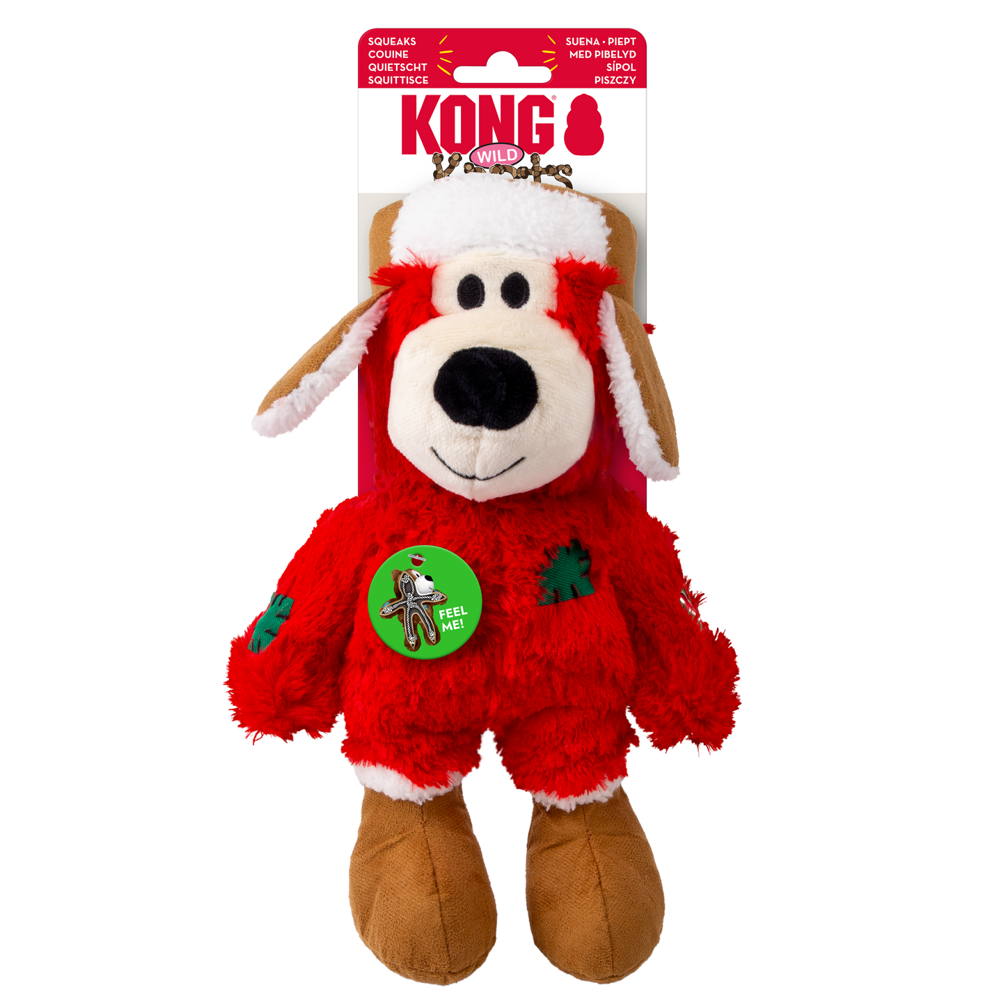 Kong Holiday Wild Knots Bear Plush Dog Toy - Medium/Large