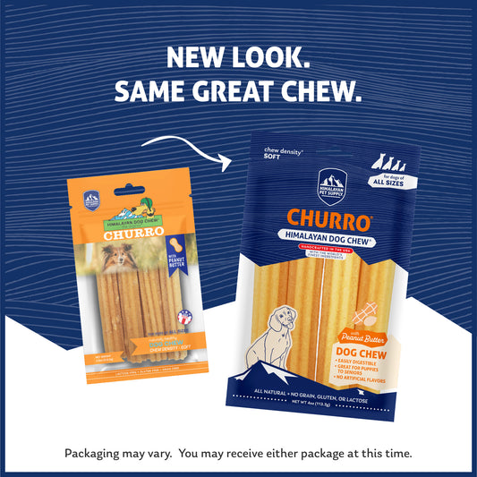 Himalayan Dog Chew Churro Peanut Butter 4pk