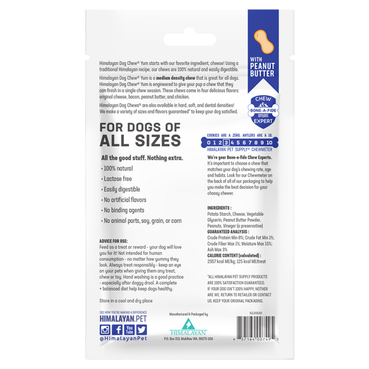 Himalayan Dog Chew Yum Peanut Butter 3pk
