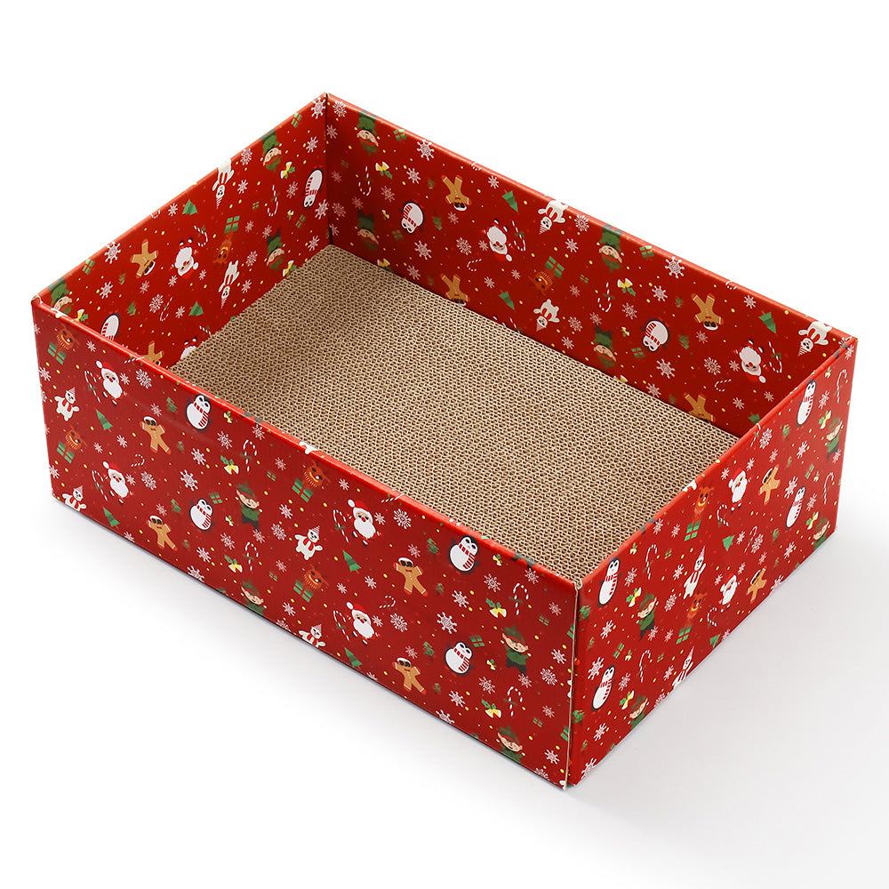 Christmas Cat Scratcher Box