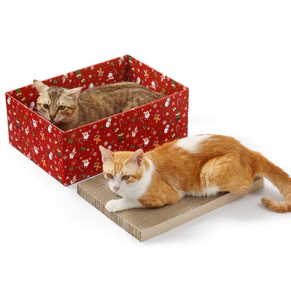 Christmas Cat Scratcher Box
