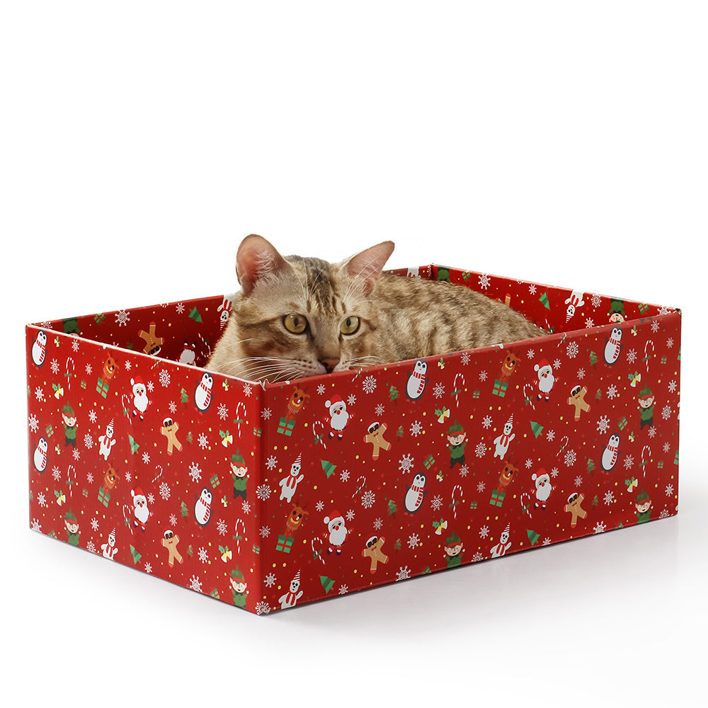 Christmas Cat Scratcher Box