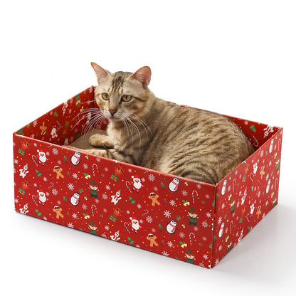 Christmas Cat Scratcher Box