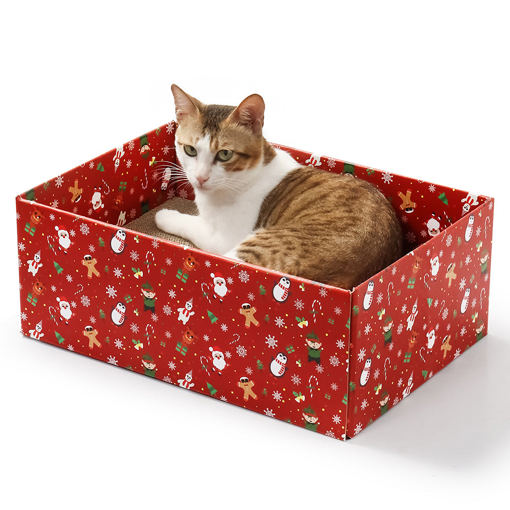 Christmas Cat Scratcher Box