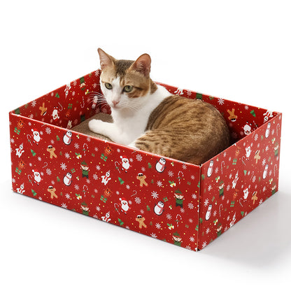 Christmas Cat Scratcher Box