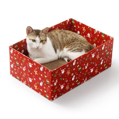 Christmas Cat Scratcher Box