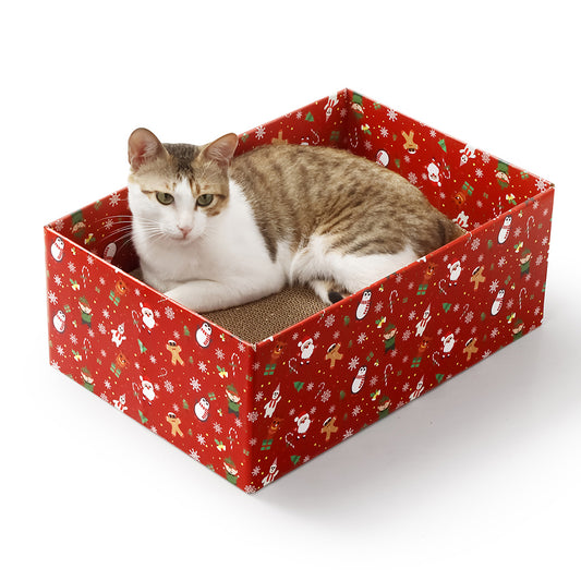 Christmas Cat Scratcher Box