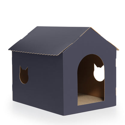 Woodtone Cat House with Scratcher