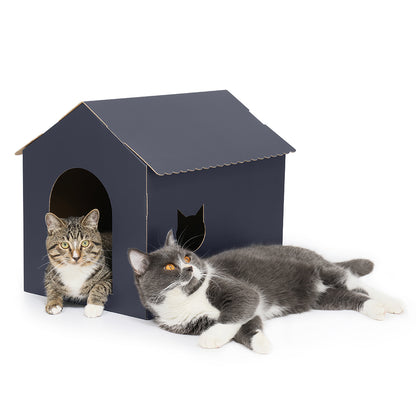 Woodtone Cat House with Scratcher