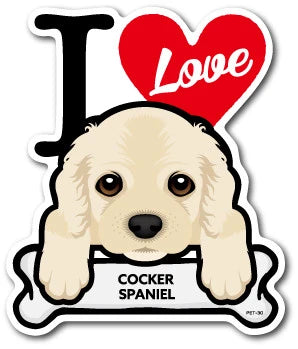 I Love Dog Car Sticker – 25 Dog Breeds | Waterproof Vinyl Decal