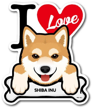 I Love Dog Car Sticker – 25 Dog Breeds | Waterproof Vinyl Decal