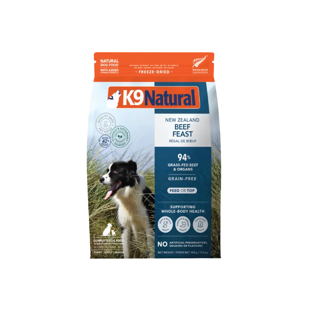 K9 Natural Freeze-Dried Core Diets Beef Feast 500g