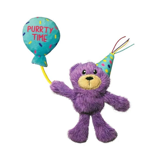 KONG Cat Occasions Birthday Teddy Catnip Toy