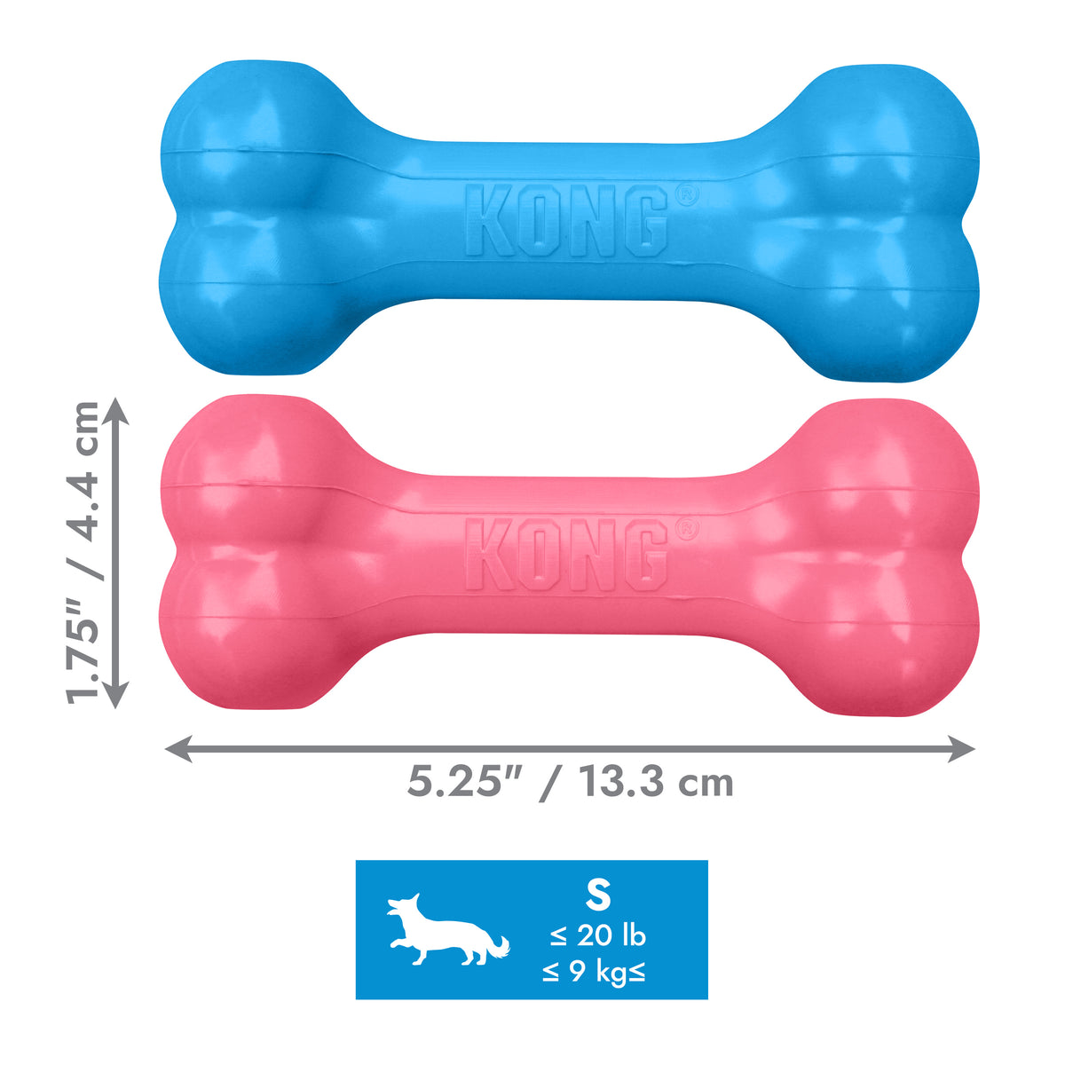 KONG PUPPY GOODIE BONE SMALL (Assorted)