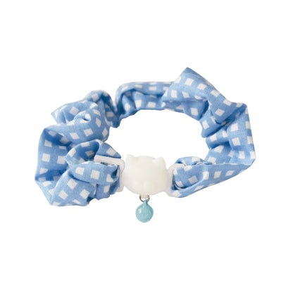CattyMan Cat Collar - Blue with White Dots