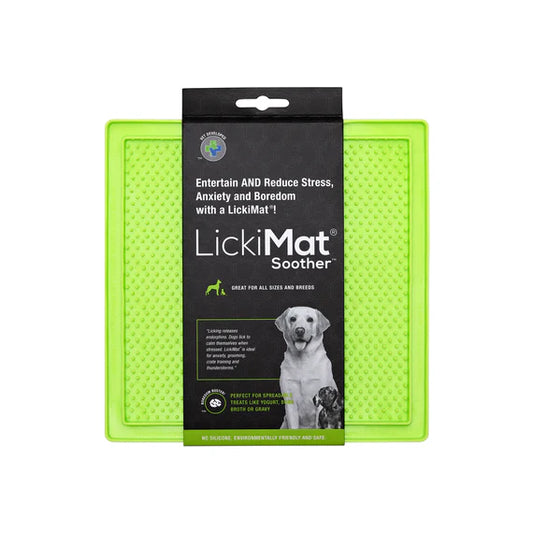LICKIMAT DOG CLASSIC SOOTHER SLOW FEEDER GREEN 20x20cm