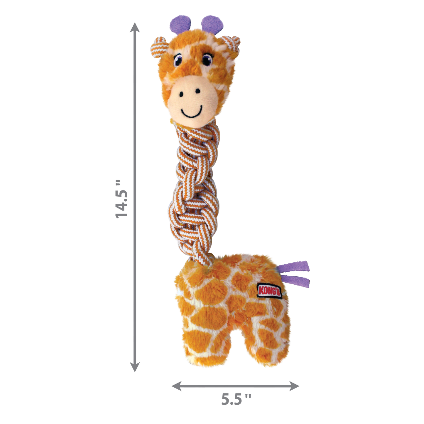 KONG KNOTS TWISTS Dog Toy ASSORTED MED/LGE