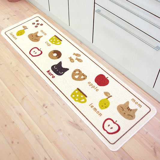 Washable Kitchen Floor Mat - Cat