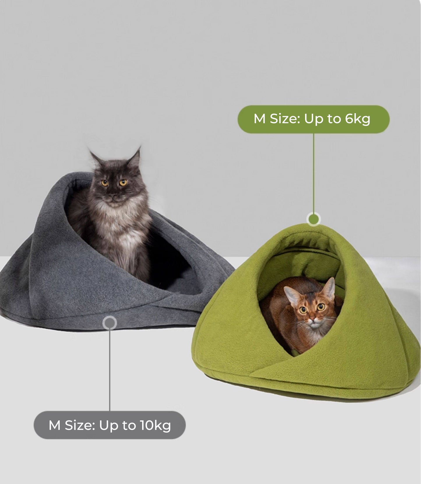 HiDream Cozy Fleece Cat Cave Bed