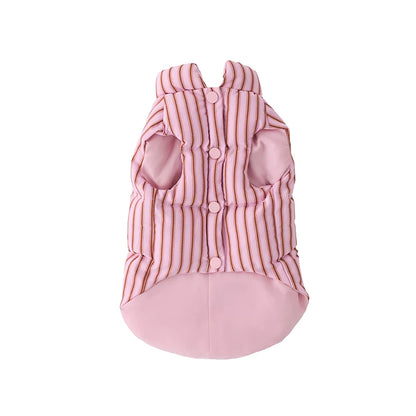 ZEZE Striped Small Dog Puffer Jacket