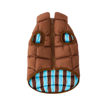 ZEZE Striped Small Dog Puffer Jacket