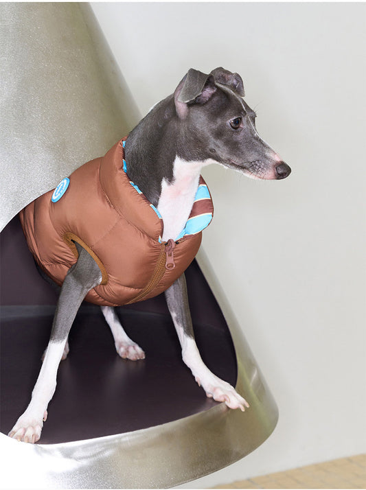 ZEZE Striped Small Dog Puffer Jacket