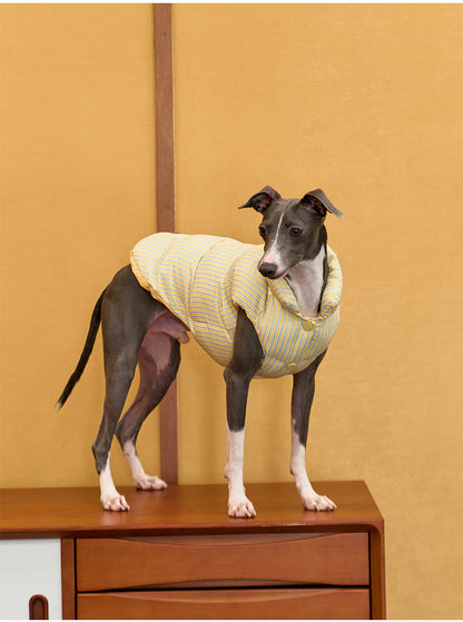 ZEZE Striped Small Dog Puffer Jacket