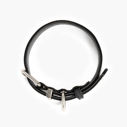 Ezydog Oxford Leather Classic Dog Collar - Black