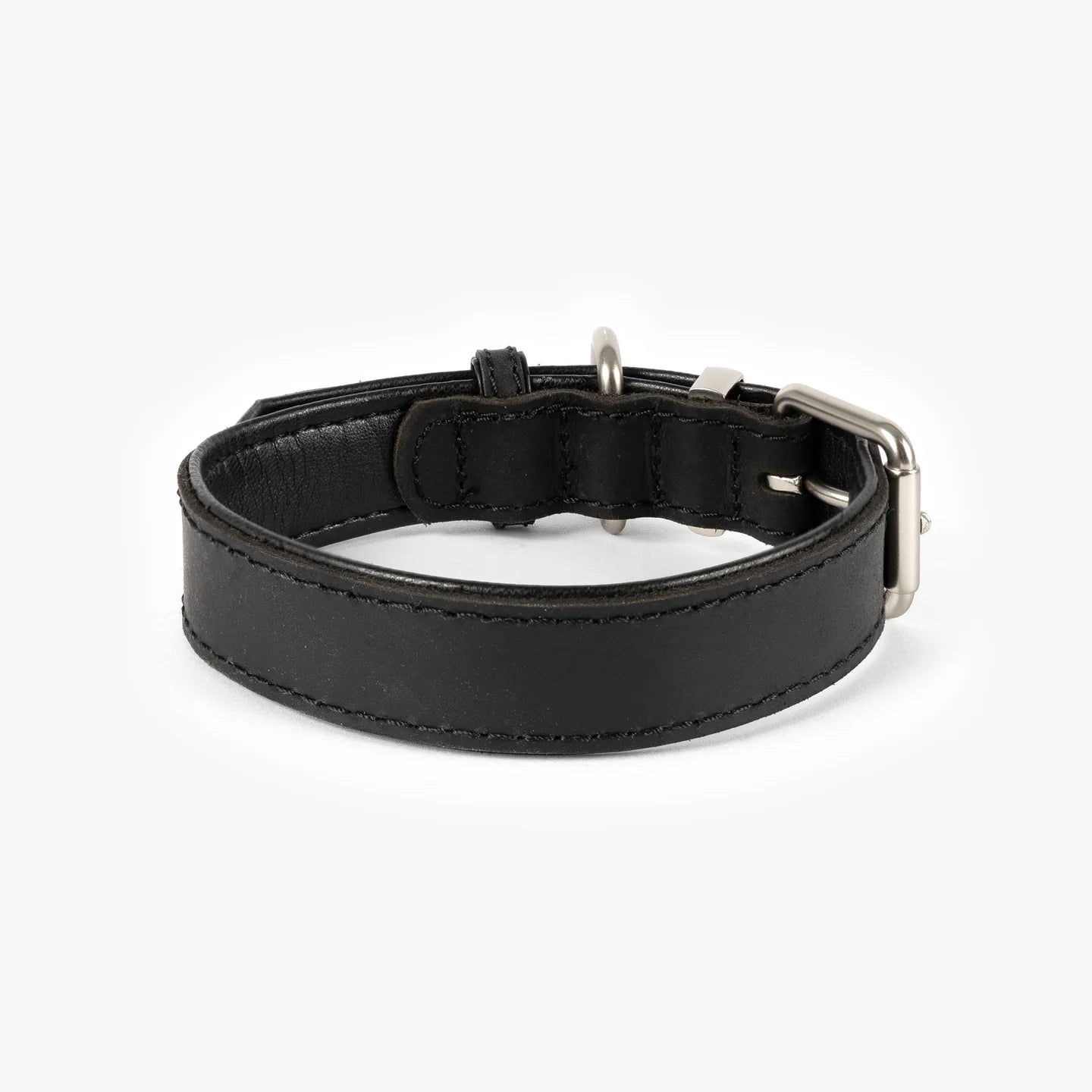 Ezydog Oxford Leather Classic Dog Collar - Black